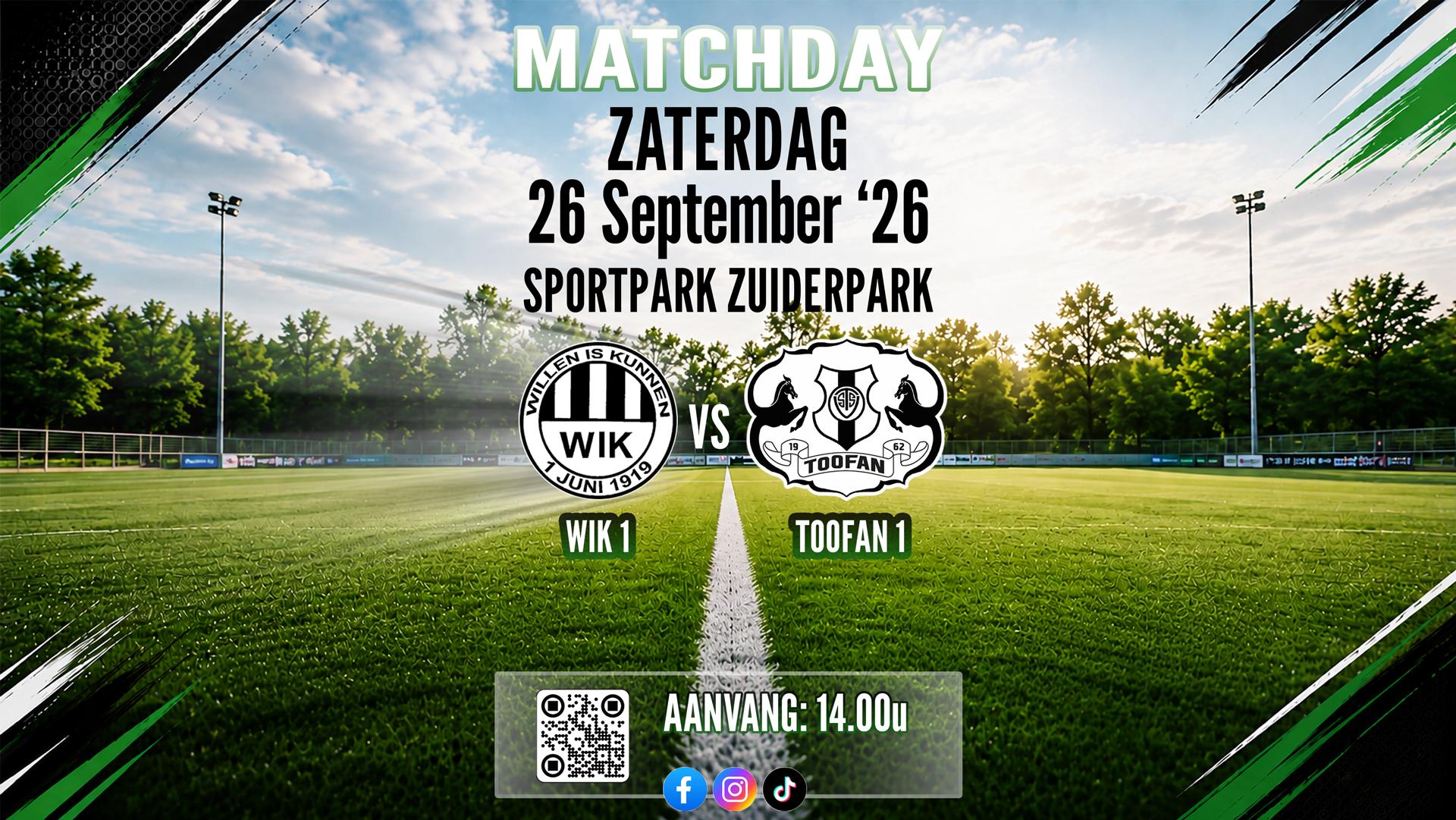 Matchday | 26-09 :  WIK 1 – Toofan 1