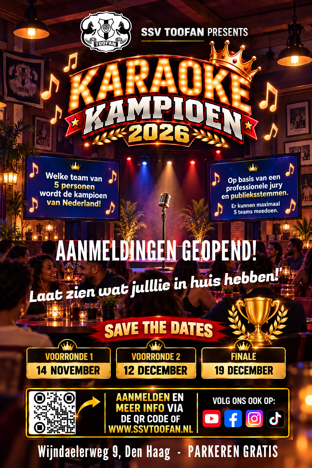 Karaoke Kampioen 2026 – Aanmeldingen geopend!