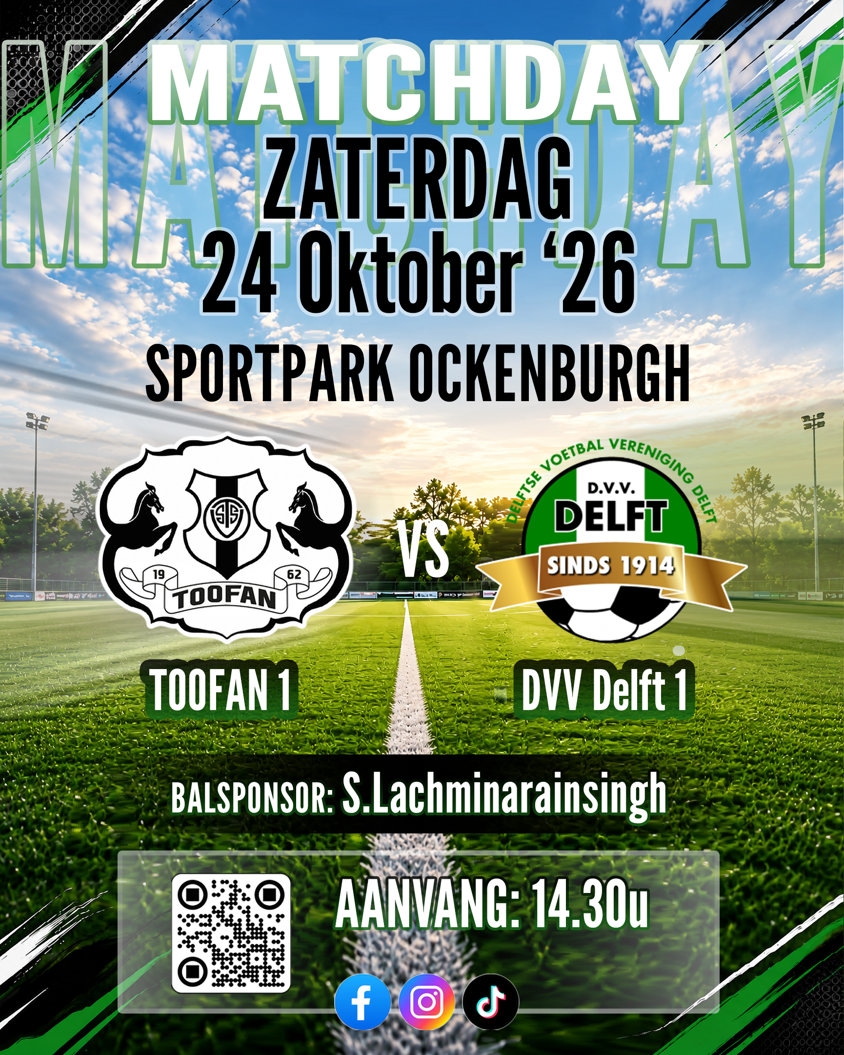 Matchday | 24-10 : Toofan 1 vs DVV Delft 1