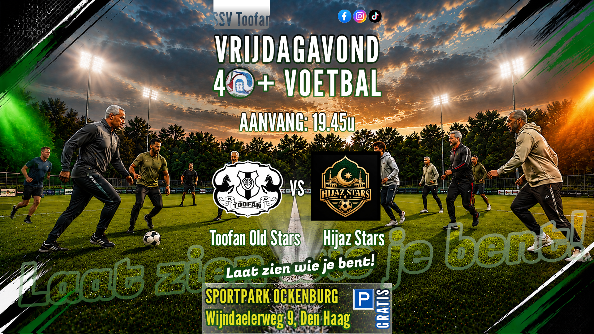 40+ voetbal | 30-10 :  Toofan Old Stars vs Hijaz Stars